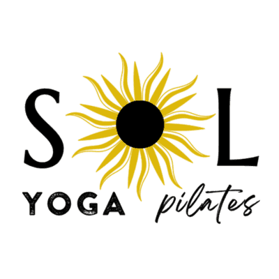 Sunflower logo for Sol Yoga Pilates studio.